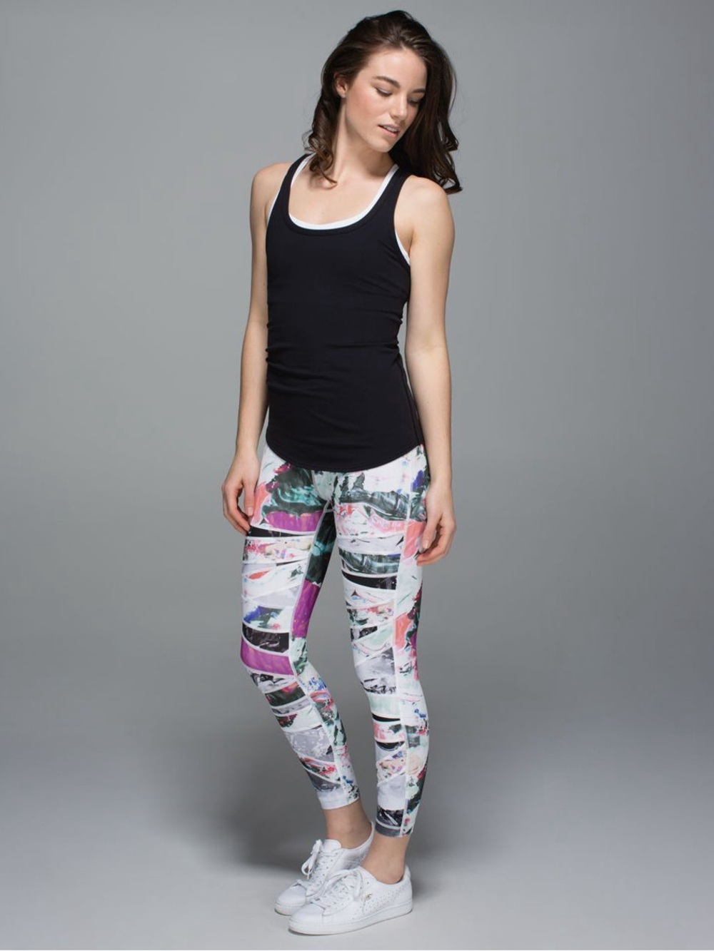 Lululemon High Times Pant Full-On Luon Pigment Wave Multi Biggie White Black 4 - Picture 5 of 11